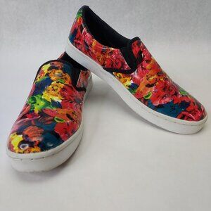 Wild Pair Shoe Alondra Womens 8.5 Fashion Sneakers Multicolor Floral Slip-On Y2K